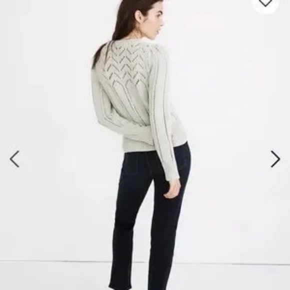 Madewell Pointelle Puff Sleeve Sweater - Picture 2 of 3